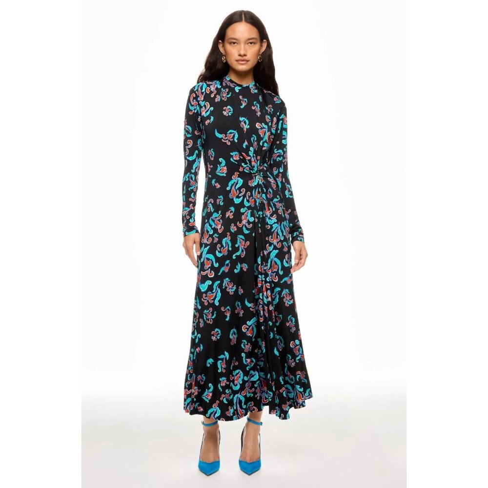 R-75. Rabanne Paisley Print Maxi Dress FR 36 US 2
